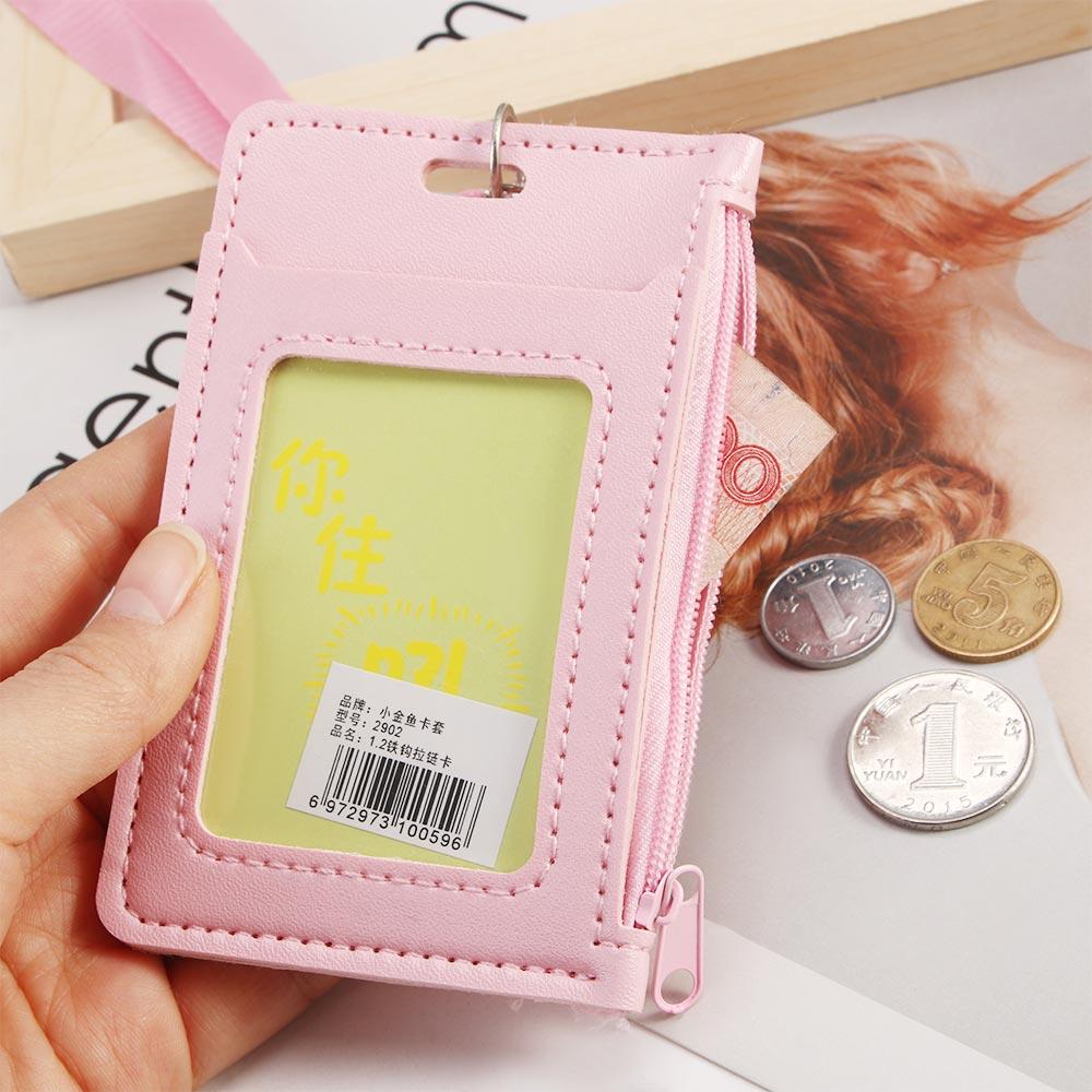 Money Pouch ID Holders with Neck Strap Credit Card Holders ID Card Holder Zipper Coin Purses