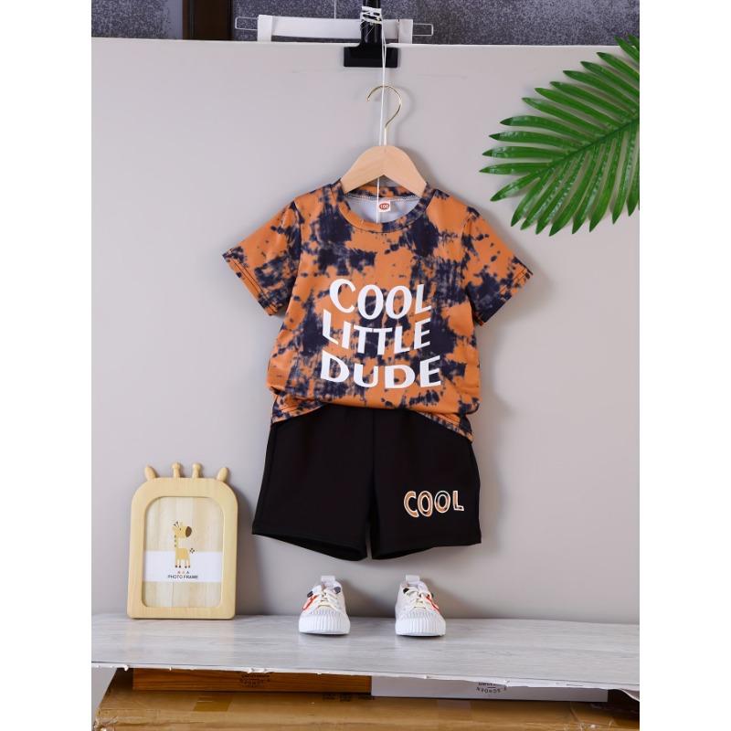 Boys Summer Graphic T-Shirt Duo Set | Breathable Printed Short Sleeve Tops and Shorts - Outdoor Fashion Boys