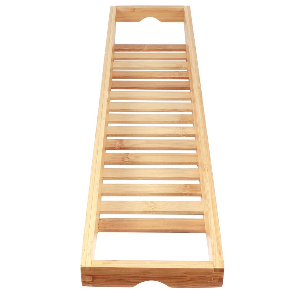 Multifunktionales Bambus Badewannenablagegestell Weinbuch Aufbewahrungsregal Duschorganisator Badezimmerzubehör