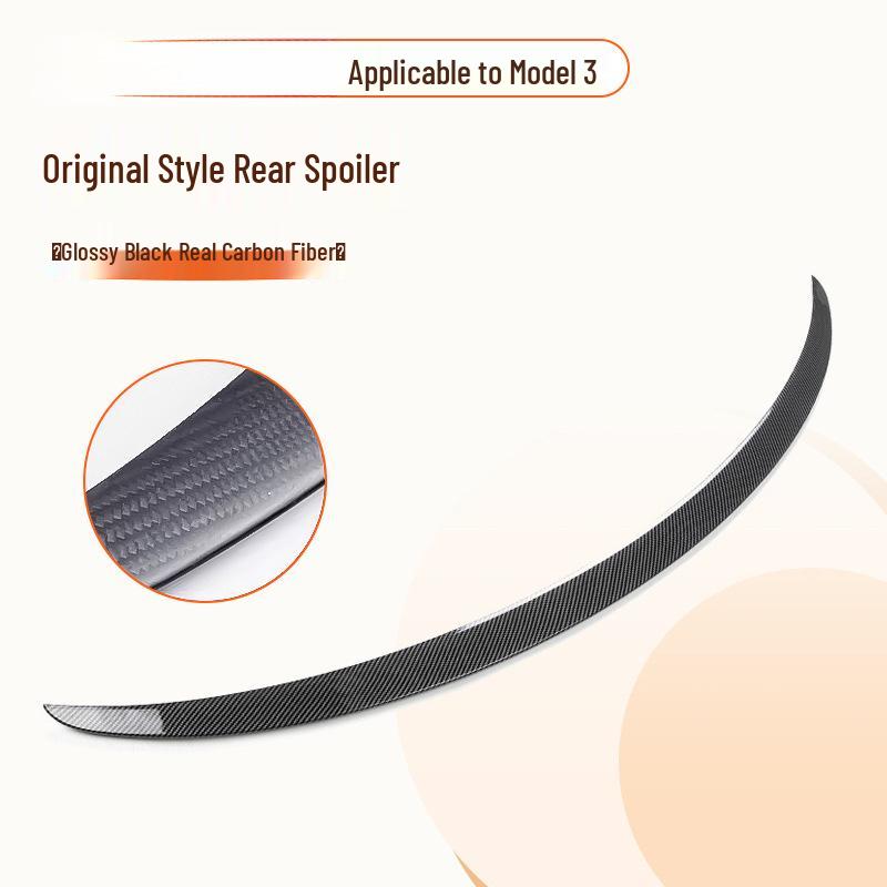 Tesla Model Y Rear Spoiler Deflector: Carbon Fiber Performance Edition