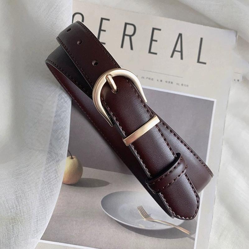 Ladies belt decoration simple and versatile jeans fashion high-grade belt Brown  new Korean version of the belt