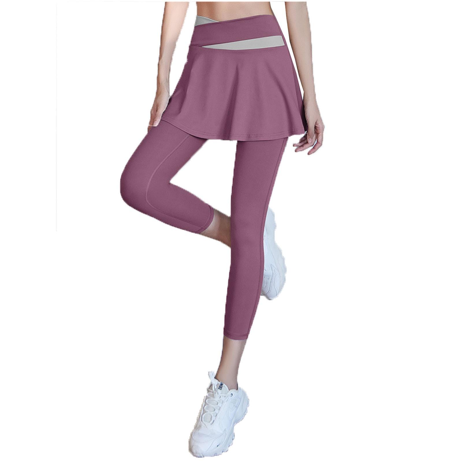 

Жіночі легінси для фітнесу йоги, бічні кишені з високою талією, жіночі вузькі штани для спорту на відкритому повітрі XL фіолетовий