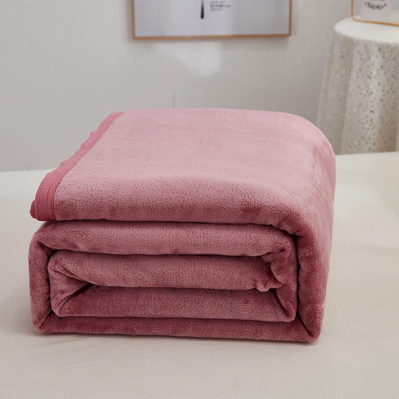 Milk Velvet Coral Fleece Flannel Blanket: Thick, Cozy Sofa Cover or Office Nap Blanket. Perfect Gift.