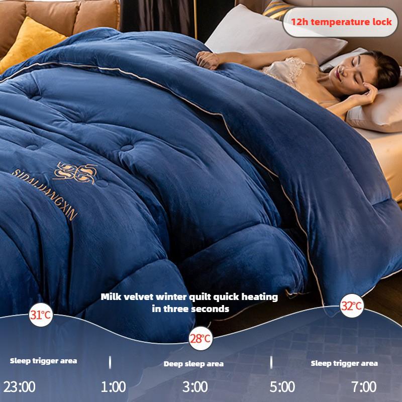 Oboustranná sametově hřejivá zimní přikrývka