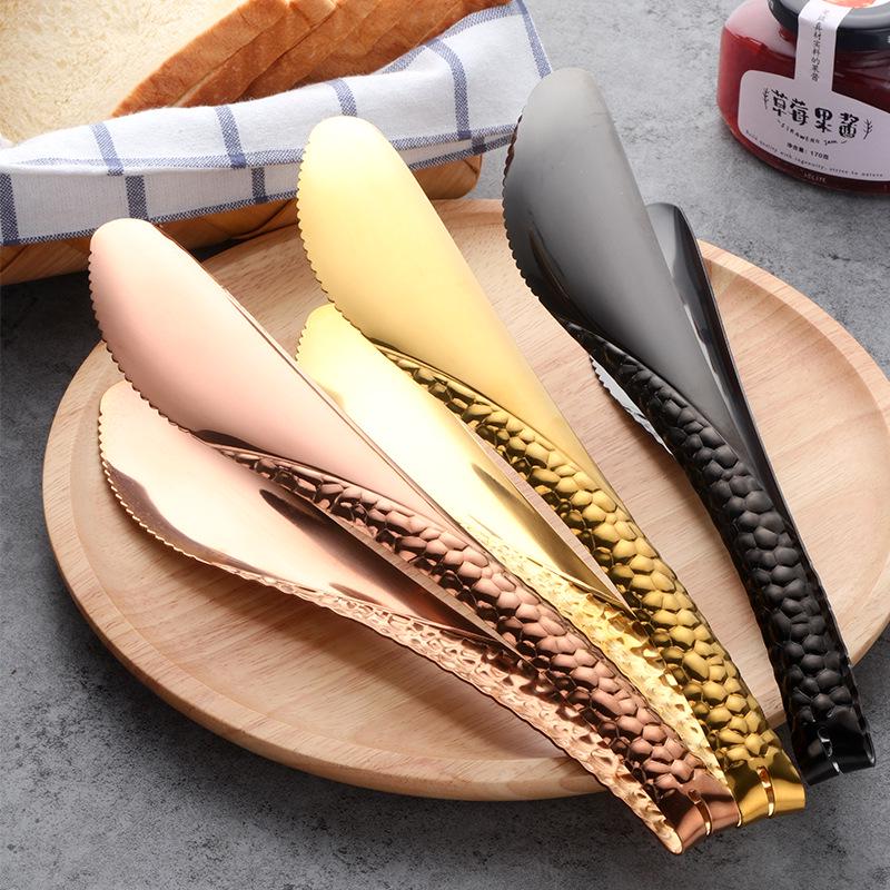 Stainless Steel BBQ & Baking Tongs for Meat, Cake, and Bread