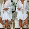 2024 European & American Women's Spring/Summer Color Button Long Sleeve Loose Casual Shirt