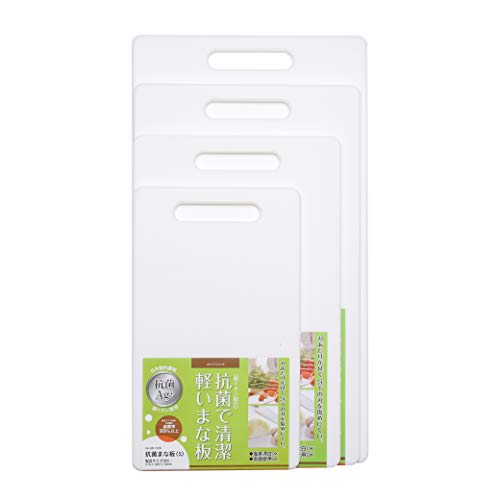 Pearl Metal Antibacterial Cutting Board, Medium, 320 x 200 x 10 mm, White, HB-1529
