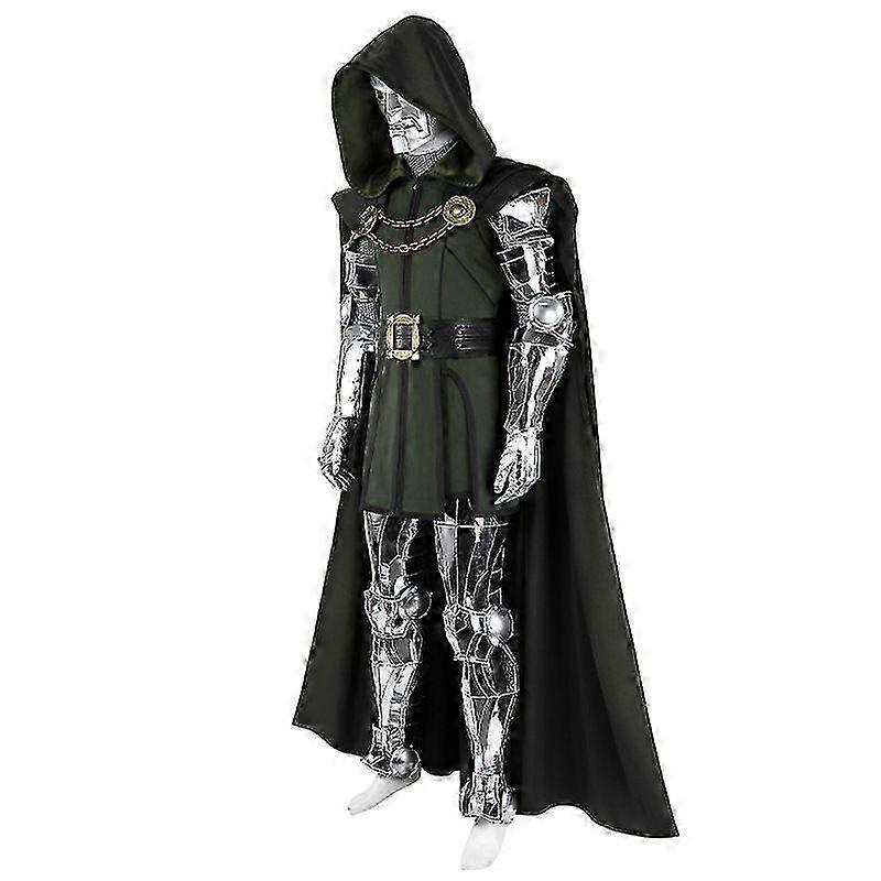 Fantastic Four Doctor Doom Cosplay Costume Jumpsuit With Cape