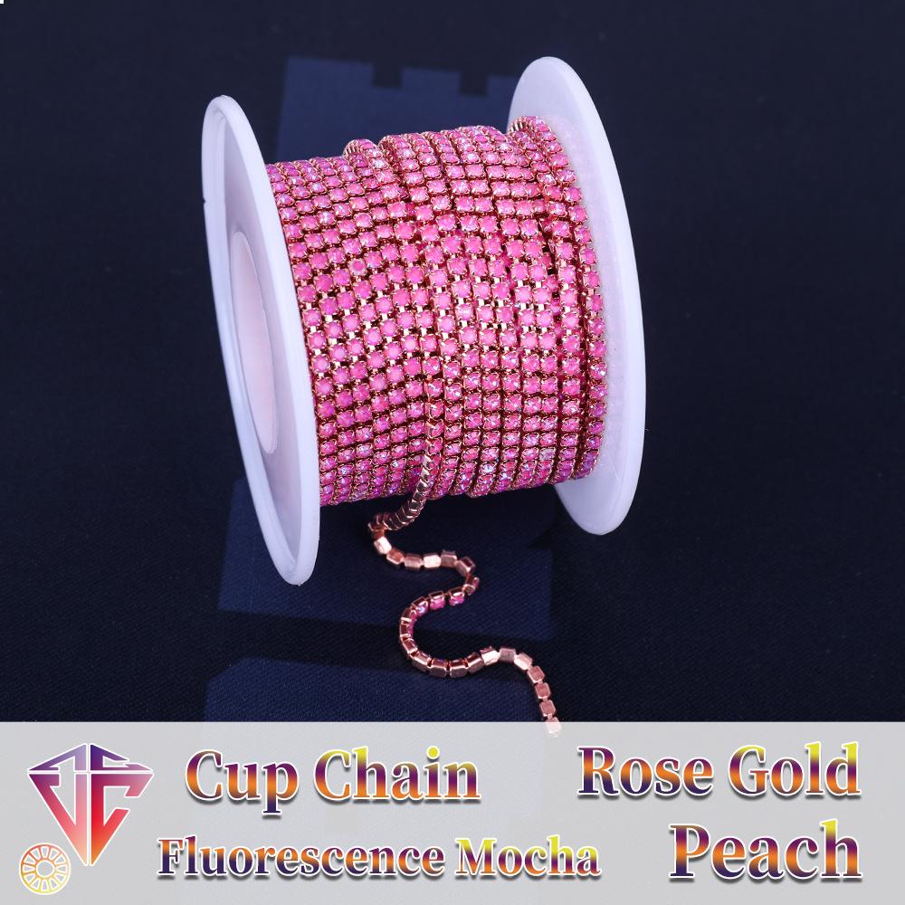 Catena ad Artiglio Fluorescente da Boutique Weichen, Catena Mocha Criptata, Trapano Luminoso, Catena di Diamanti Flash, Accessori di Abbigliamento Fai da Te