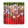 4pcs Shower Christmas Curtain Toilet Cushion Set Cover Mat Pad Rug Xmas Bathroom