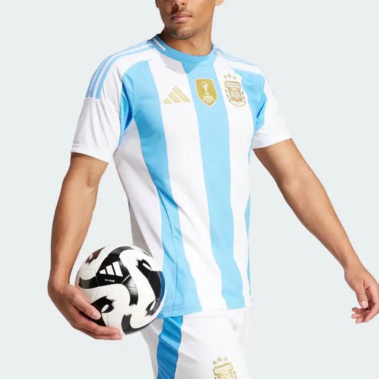 adidas Arjantin 24 İç Saha Futbol Forması Taraftar Versiyonu Erkek Mavi ve Beyaz