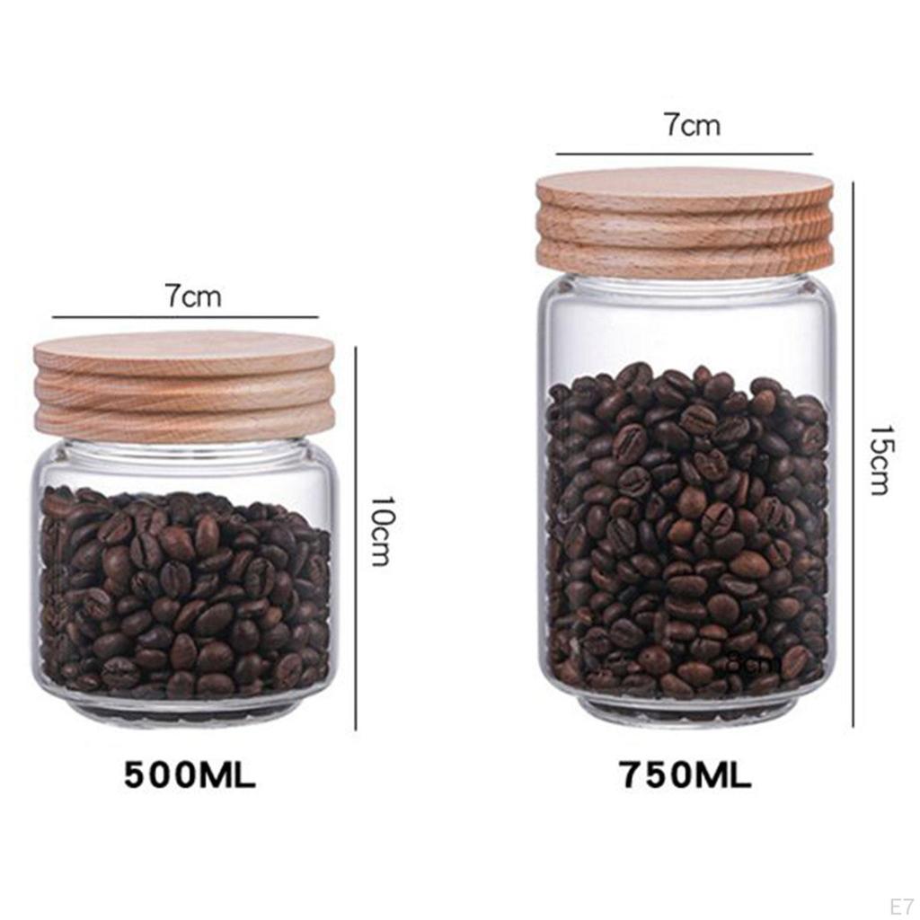 Glass Storage Jar, Sealed Canister for Rice Cereal Spice