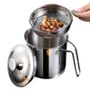 Oil Dispenser Bottle Stainless Steel Fine Mesh Filter Food Grade for Olive Soup Storage Cooking Frying Home Apartment  Camping