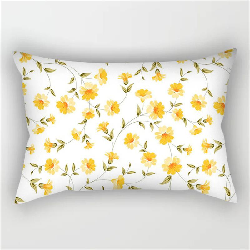 30x50cm Tropical Plant Polyester Pillow Cases Sofa Chair Living Room Home Decoration Green Leaves Plant Sunflower Pillowcase