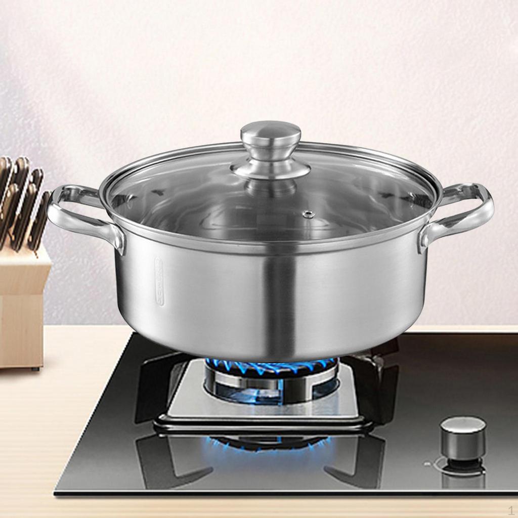 Durable Stainless Steel Stockpot for Efficient Cooking At Home and On the Go