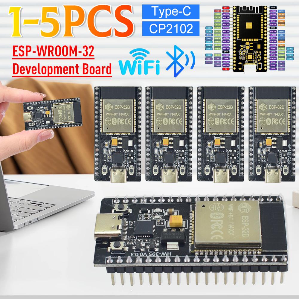 1-10PCS ESP32 Development Board Type-C CP2102 WIFI Bluetooth Module Dual Core Wireless Module ESP-WROOM-32 Expansion Board
