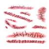 3D Halloween Blutige Narbe Temporäre Tattoo Aufkleber Cosplay Körper Kunst Make-Up Aufkleber