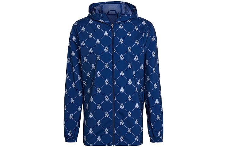 Adidas Real Madrid Jackets Men s Victory Blue Hooded Moderate Other H59047 S