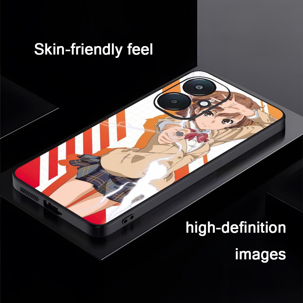 A Certain Scientific Railgun Phone Case For Xiaomi Redmi 14C 13C 12C Note14 13 12 11 10 Pro Plus S Soft Black Phone Cover