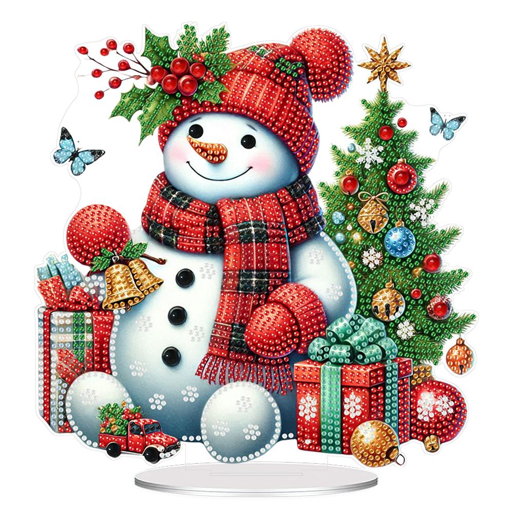 

2D Плоские Рождественские Наборы для Алмазной Живописи на Стол DIY, Алмазная Живопись Настольные Украшения, Украшение для Стола в Спальне