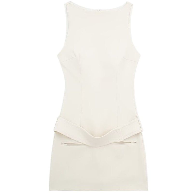 Fashion Style 2024 Spring New Arrival Women's Clothing Versatile Belt Short Dress 2709/777 2709777