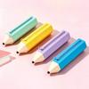 Pencil Case Large Capacity Pencil-Shaped Silicone Pencil Case for Students Zippered Stationery Storage Bag Multifunctional Travel Cosmetic Bag for