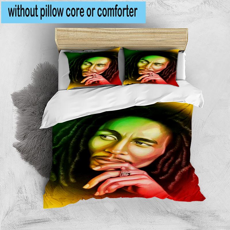 Bob Music Vibrant Art 3pcs Bedding,Including 1pc Duvet Cover And 2pcs Pillowcases Perfect for Christmas,Ideal for Bedroom, Dormitory