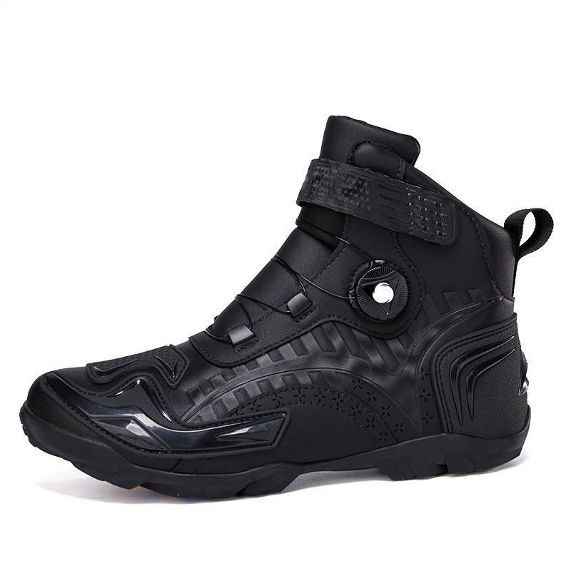 Stivali da Moto da Uomo per Tutte le Stagioni - Scarpe alla Caviglia per Fuoristrada e Corse