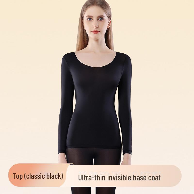 Women's Seamless Thermal Underwear Set: Skin-Beautifying, High-Elastic, Long-Sleeved Top & Pants