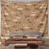 Cute Brown Teddy Bear Pattern Design Pattern Wall Hanging Tapestry Decorative Tapestry Home Decor for Bedroom and Living Room