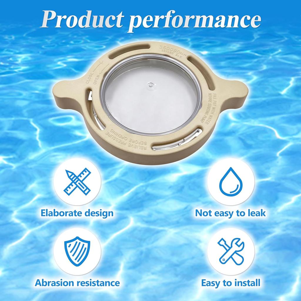 350090 Clamp and 350091 Lid Replacement for Superflo Inground Pool and Spa Pumps,Include O-Ring,Complete Pool Pump Locking Ring Aftermarket Part.