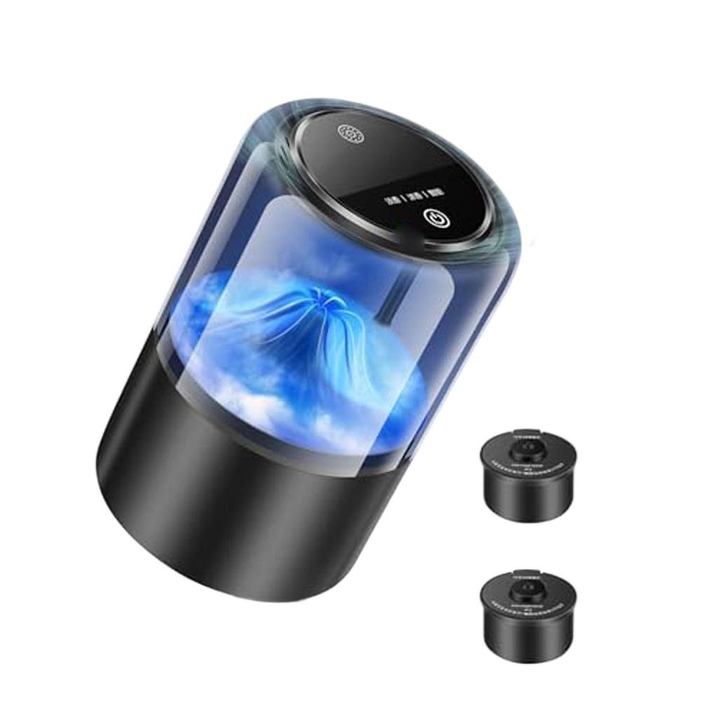 2025 Smart Car Air Freshener Mist Diffuser Automatic Spray with Adjustable Height Base and Five Ambient Light Modes for Vehicle Interior