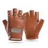 Personalized Rivet Dancing Leather Gloves Half Fingers Bare Fingers Nightclub Performance Ladies Punk Non-mainstream Leather Street Dance Gloves