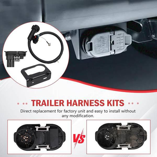 Ford Compatible Black ABS Trailer Connector Kit 9L3Z15A416A (1 Set)