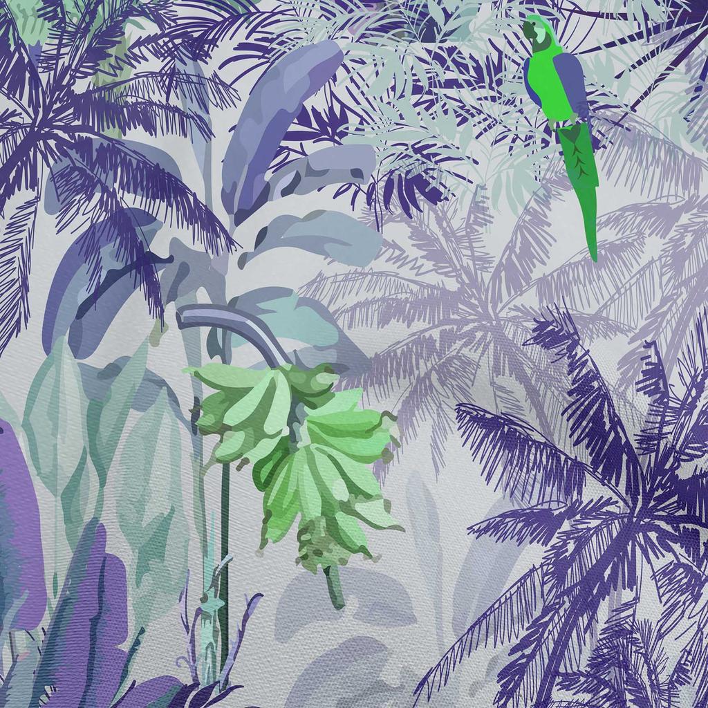 oneOone Cotton Flex Medium Purple Fabric Tropical Animal Sewing Fabric By The Yard Printed Diy Clothing Sewing Supplies 40 Inch