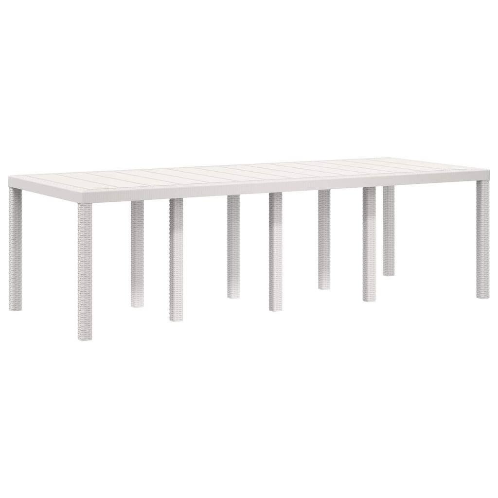 Garden Dining Set 9 pcs White and Taupe PP