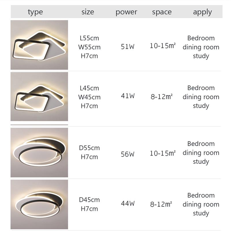 Modern LED Ceiling Lights For Bedroom Dining Room Living Room Simplicity Home Accessories Decoration Lighitng Stepless Dimming