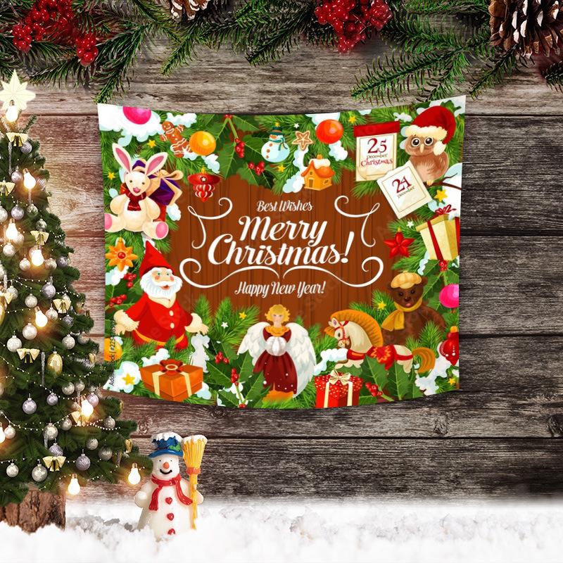 Vánoční tapiserie Vánoční pozadí Layout Látka Obývací pokoj Santa Claus závěs
