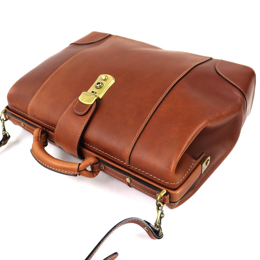 Very Good RED BRIDGE Business bag Genuine Leather Doctor's Bag Brown mens Used