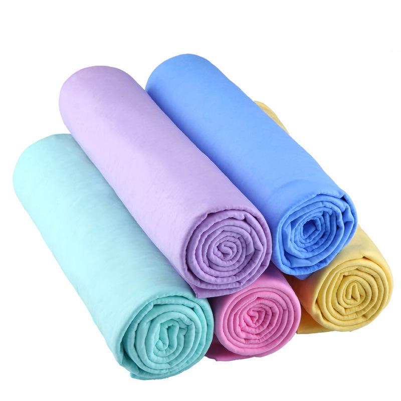 Compact Synthetic Chamois Towel for Car Wash and Pet Drying, 43x32 Suede