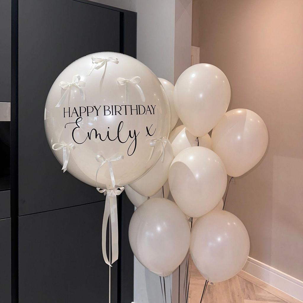 Buquê de Balões Estilo Creme: Novo Produto para o Primeiro Aniversário do Bebé, Decoração para Cerimónia da Lua Cheia, Artigos para Festa de Aniversário