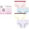 Yalu [Sterilized No-Wash Ready-to-Wear] Xinjiang Cotton Women's Antibacterial Mid-Waist Seamless Plus Size Underwear - Sports Style 3-Pack