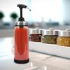 300Ml Premium Sauce Dispenser Bottle Glass Body Stainless Steel Pump Precision 8Ml Per Press for Jam Soy Sauce Vinegar Maple