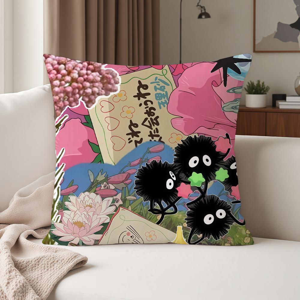 

SSpiriteds Flower AAway Pillow Case Suitable For Bedrooms Living Rooms Cars Home Decoration 30cmx30cm