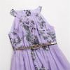 Chiffon Beach Beach Super Fairy Plus Long Floral Print Everyday Travel [SDSXZWG] Women's Dress, Sleeveless, Slimming, Summer, Vacation, Dress, Size,
