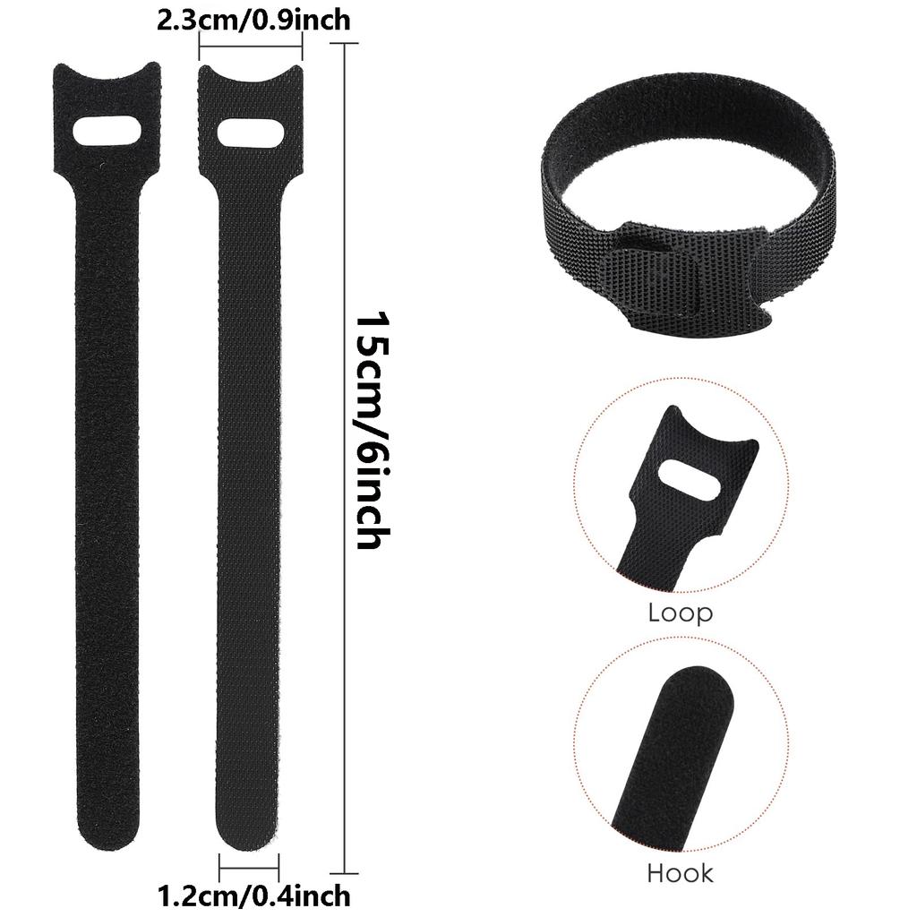 30/60/100PCS Detachable Cable Ties Colored Plastics Reusable Cable Ties Nylon Loop Wrap Zip T-type Cable Tie Wire Bandage Tie