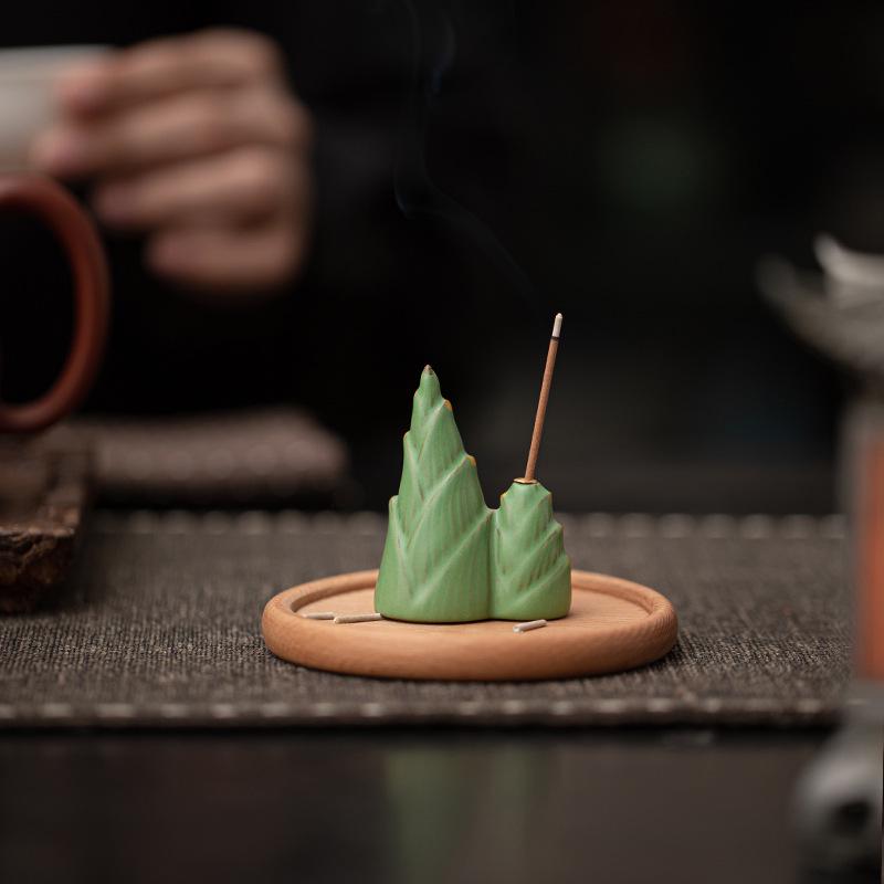 Blessing for Peace: Yuzu Incense Holder & Tray for Zen Tea Rooms and Coffee Tables