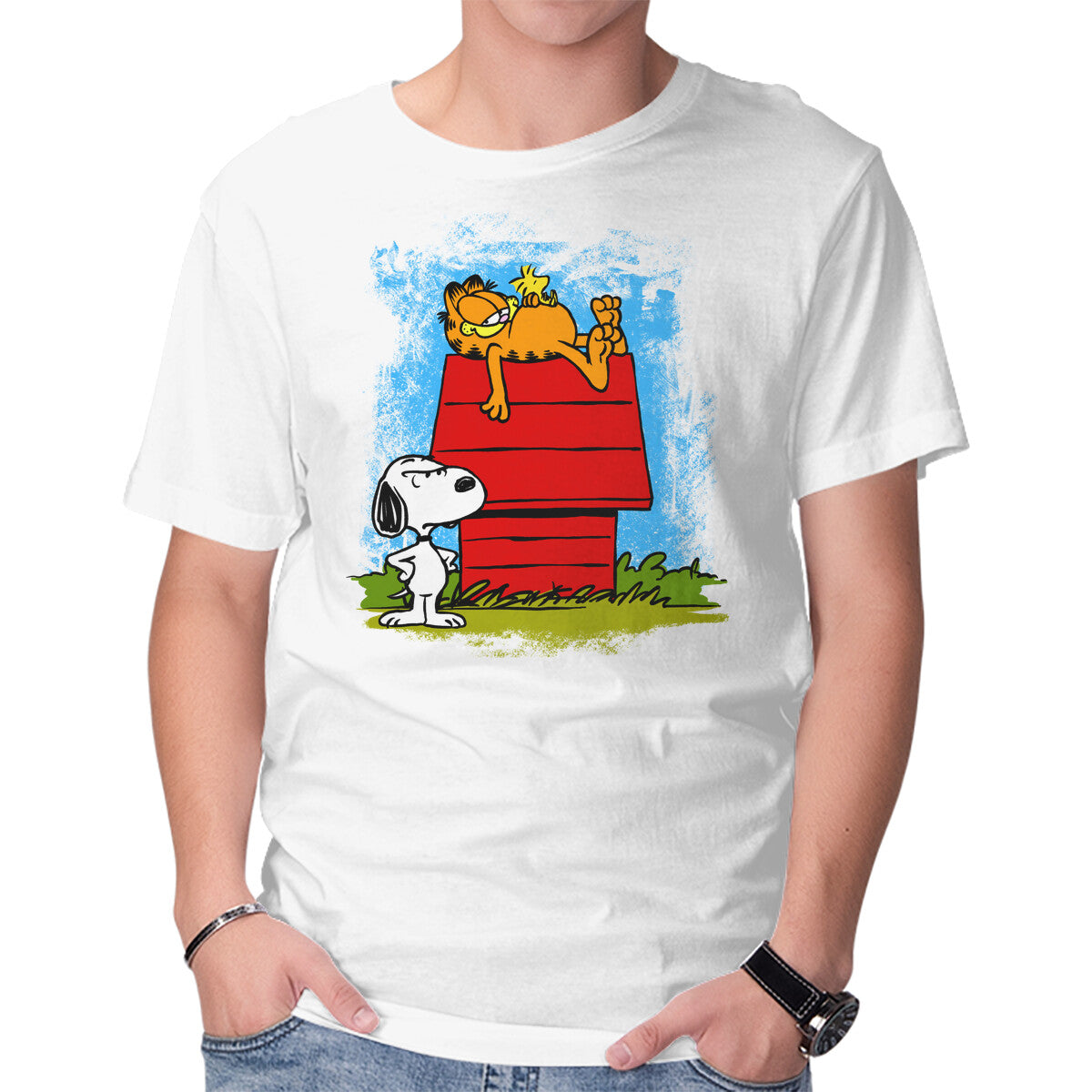 Unisex Crew Neck T-Shirt The Unwanted Guest Graphic Short Sleeve Casual Tee XXL