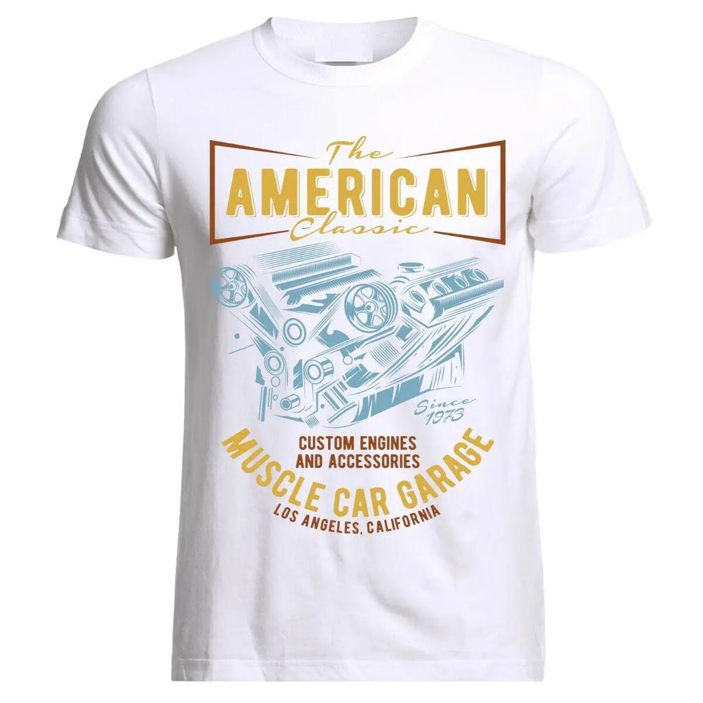 American Muscle Car Hot Rod Engine Fashion Rockabilly Hot Rat TShirt Summer Cotton Short Sleeve ONeck Mens T Shirt New S3XL