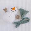 Christmas Snowman Plush Ornament, Christmas Tiered Tray Tree Christmas Decor Collectible Small Pillow - Home Desktop Decorations